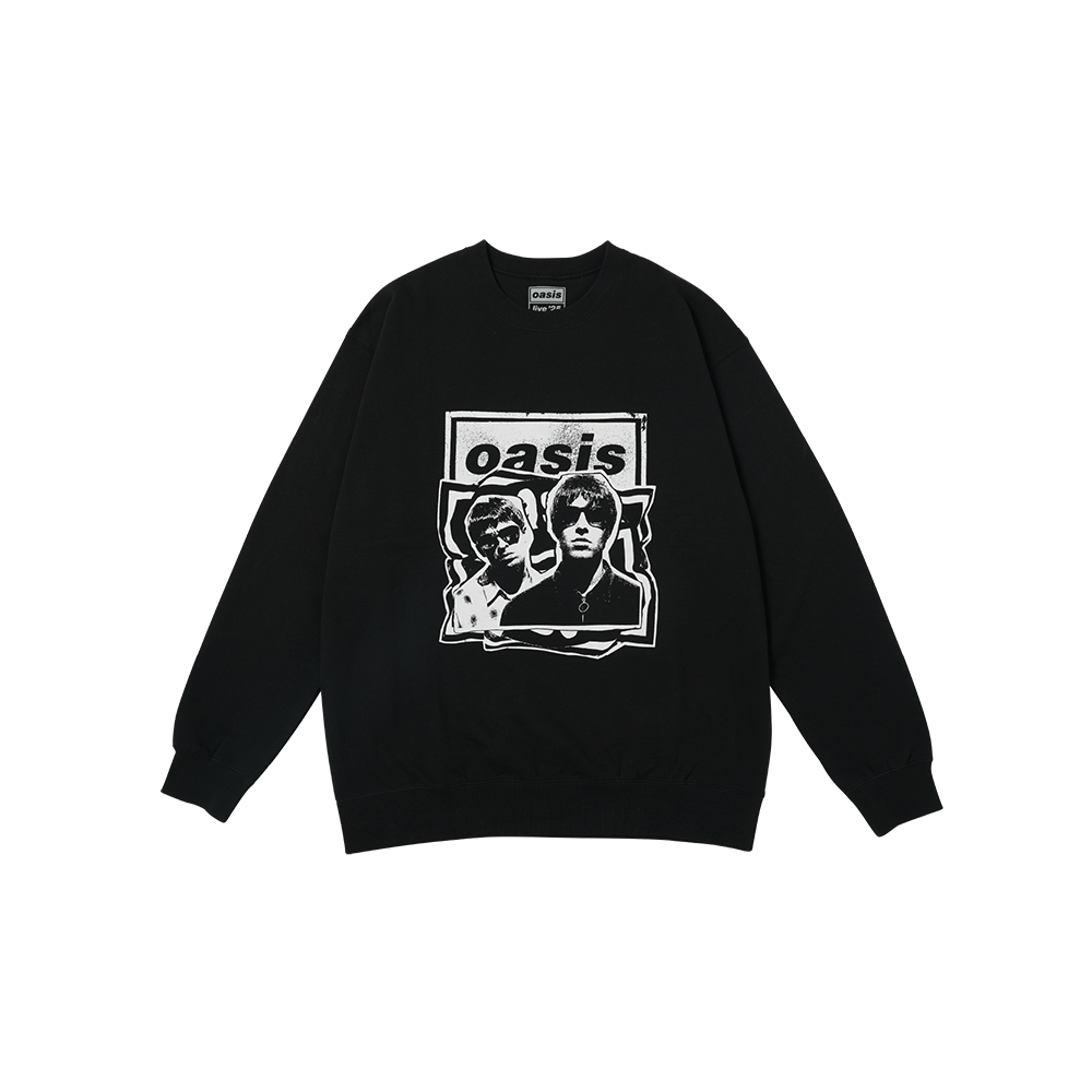 oasis live’25 Paper Cutスウェット　ブラック　XLサイズ スウェット Paper Cut Out Photo – PASS STORE