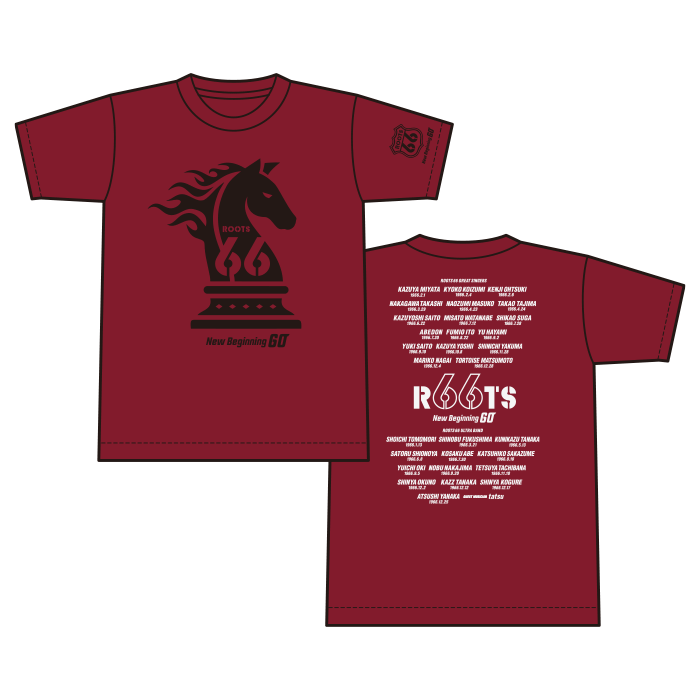 ホースTシャツ[ボルドー]