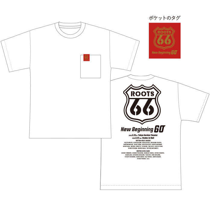 ポケットTシャツ[ホワイト]